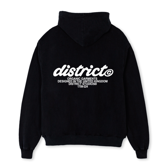 PRIMARYLOGOHOODIE_B Black Oversized Hoodie
