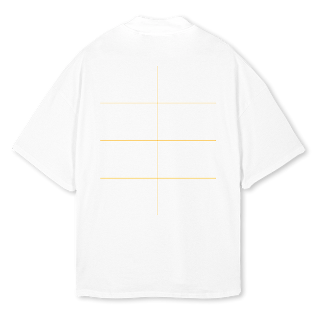 GGREENWHITESTUDIOCOO White Oversized Mock Neck Tee.
