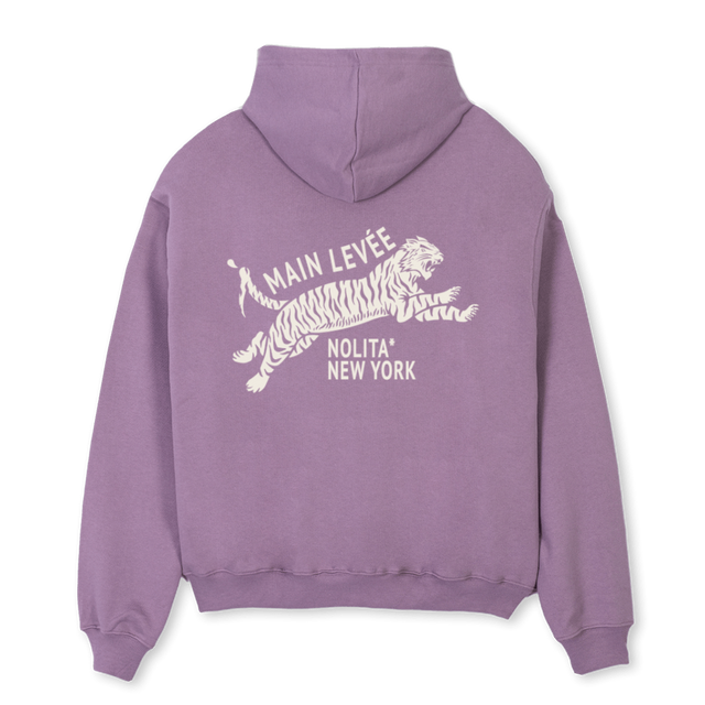 AMLTIGERURGENT_P Purple Oversized Hoodie.
