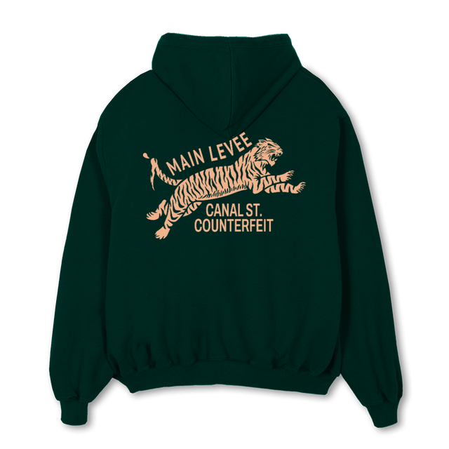 WG_CANALSTCHOOD Wild Green Oversized Zipped Hoodie