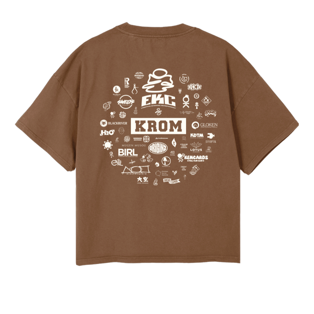 EKCTWENTYSIX_VT Vintage Tan Oversized Boxy Tee.