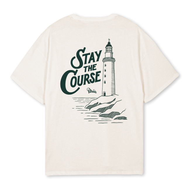 STAYTHECOURSE Vintage White Oversized Tee.