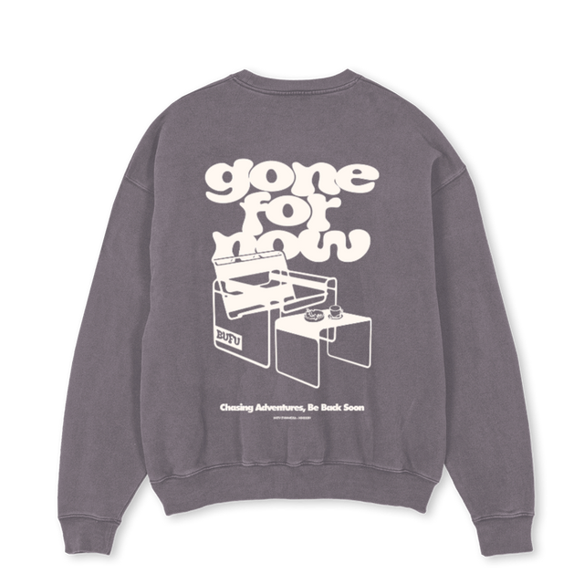 GONEFORNOW Pigment Grey Oversized Crewneck Sweater.
