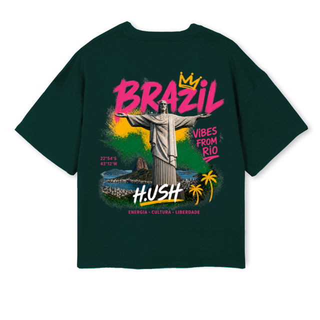 HUSH BRASIL_WG Wild Green Oversized Boxy Tee.