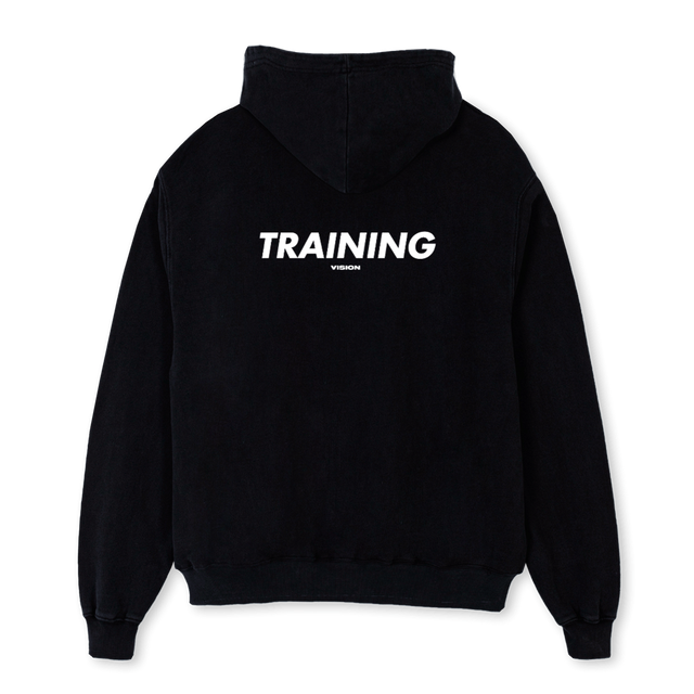 TRAINING VISION OSH Black Oversized Hoodie.