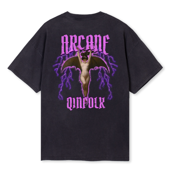 FINALBAT Vintage Black Oversized Tee.