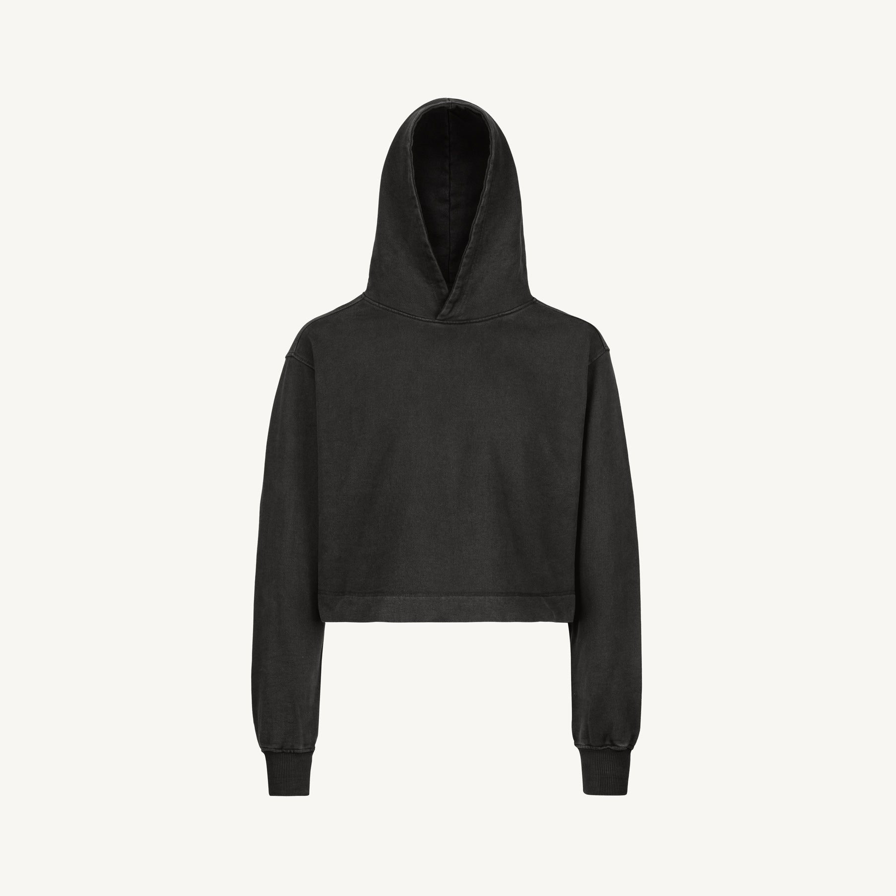 Black hoodie cropped online