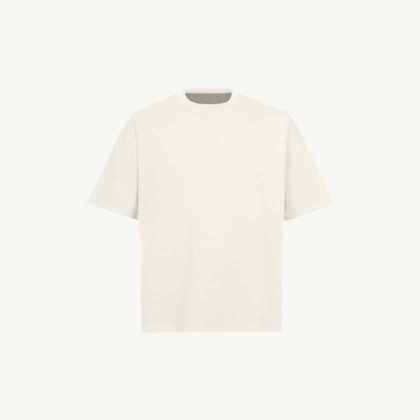 Cotton Terry Boxy Tee Off White