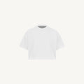 White Cropped Oversized Tee.