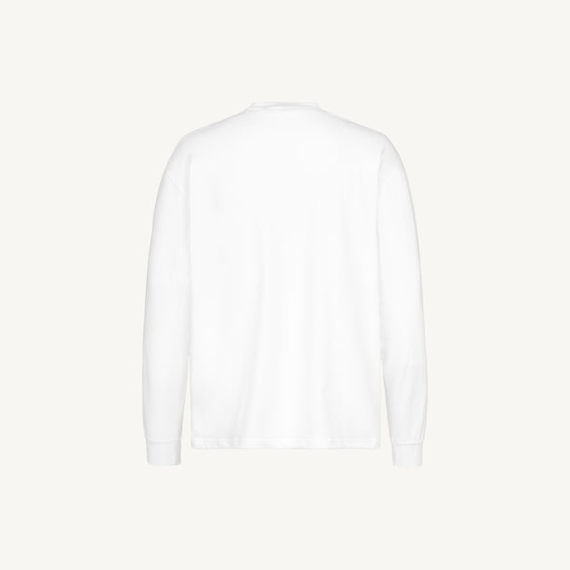 White Oversized LS Tee.