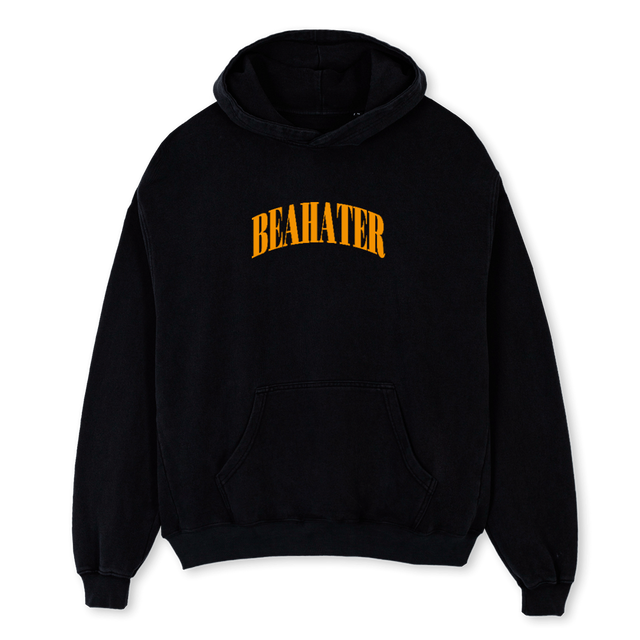KLASSIK ORANGE Black Oversized Hoodie.