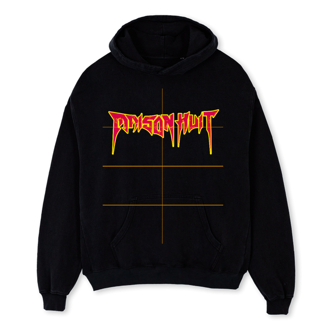 VERTIGOONE Black Oversized Hoodie.