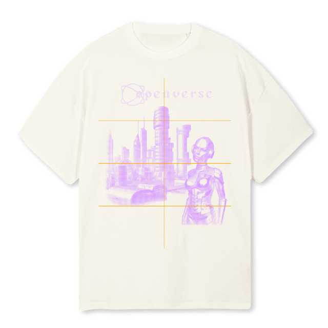 OPENVERSESAMPLE Cream Oversized Tee.
