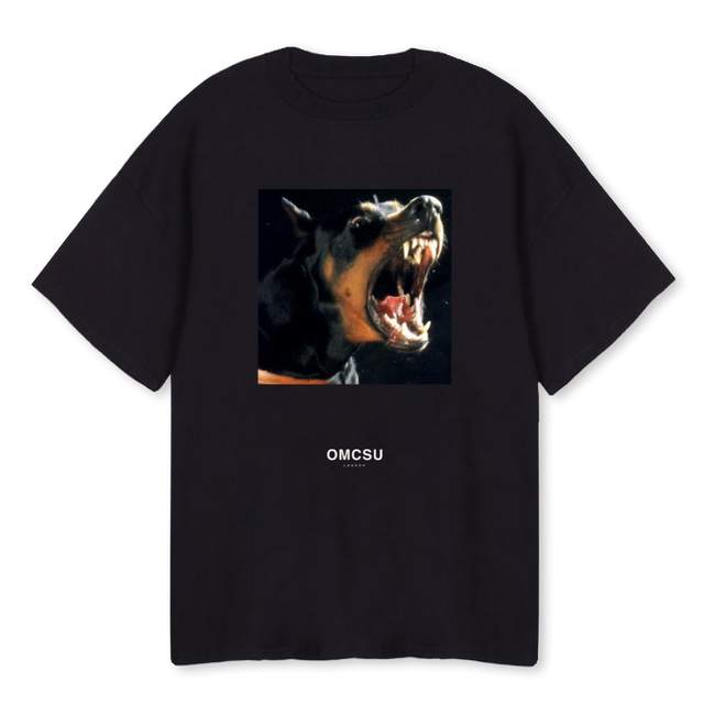DOBER Black Oversized Tee.