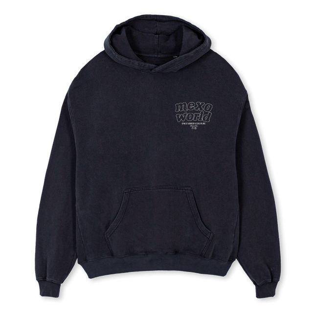 VB BASIC Vintage Black Oversized Hoodie.