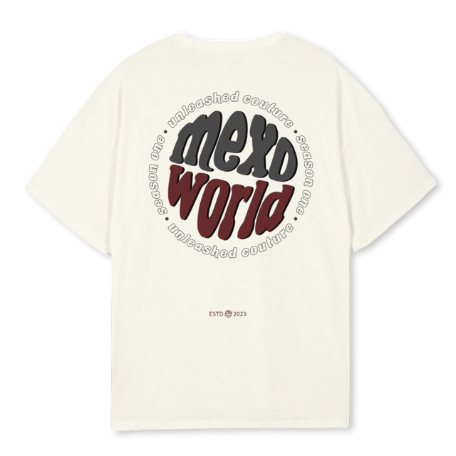 FAT PRINT CREME Cream Oversized Tee.