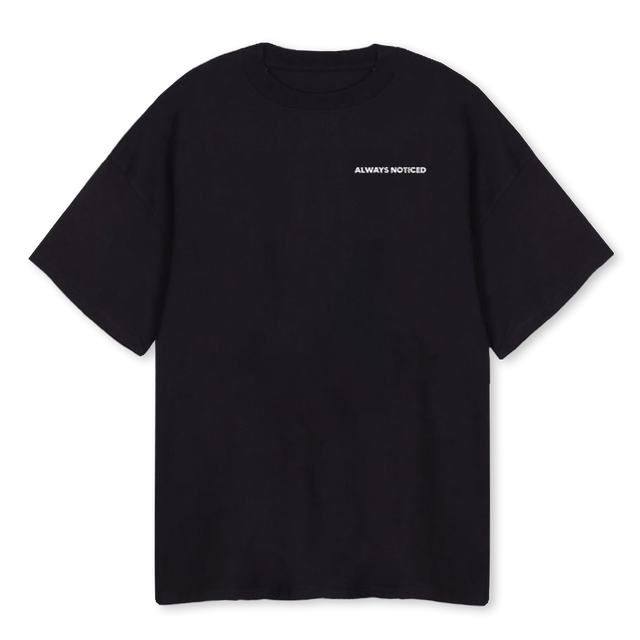 AN STARS Black Oversized Tee.