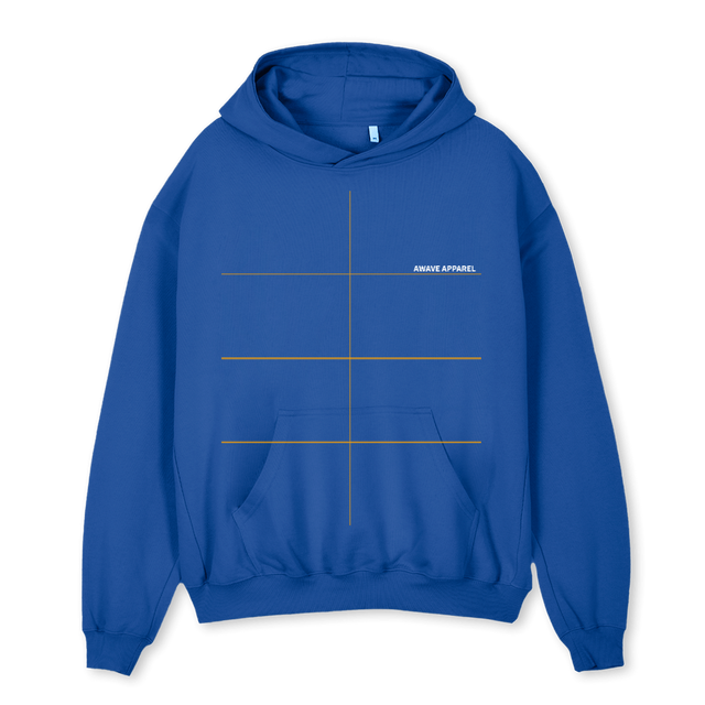 AWAVE BLUE Cobalt Blue Oversized Hoodie.