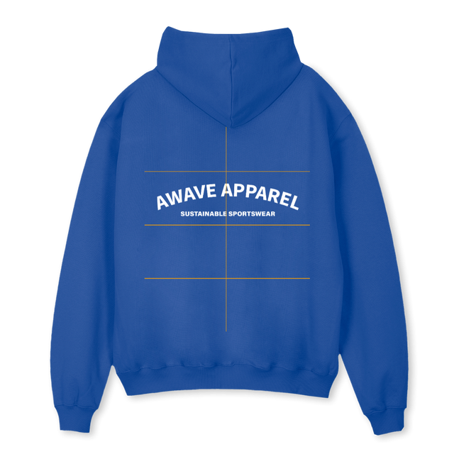 AWAVE BLUE Cobalt Blue Oversized Hoodie.