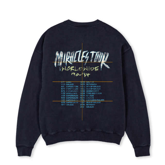 MT FINAL DISTRESSED Vintage Black Oversized Crewneck Sweater.
