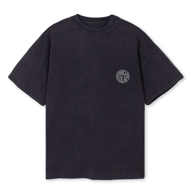 DSNCLUB X SULKO Vintage Black Oversized Tee.