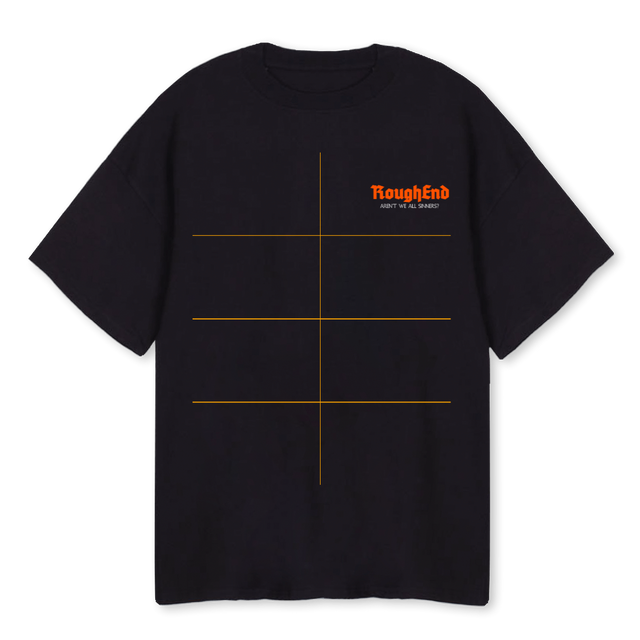 RE OOA HIGHLIGHT VA Black Oversized Tee.