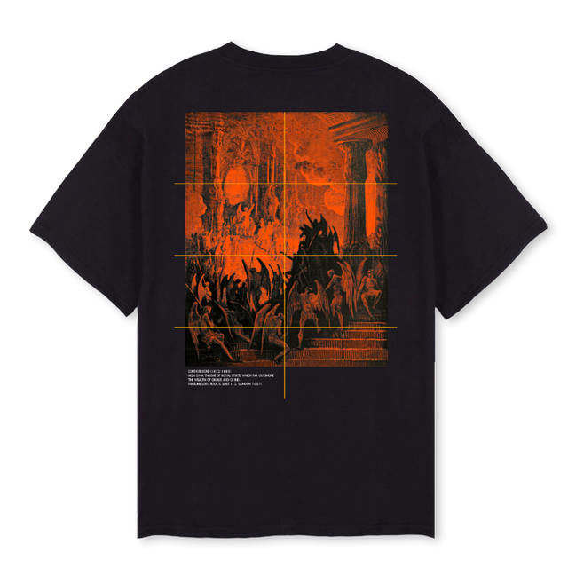 RE OOA HIGHLIGHT VA Black Oversized Tee.