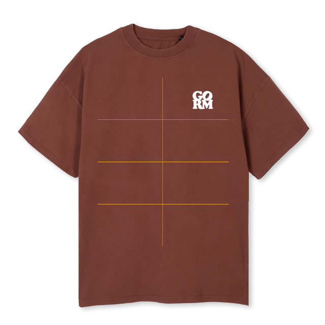 GMLOVE Vintage Brown Oversized Tee.
