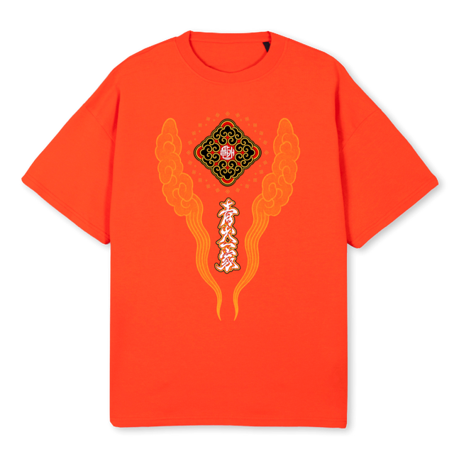 MANDALAORANGE Hot Orange Oversized Tee.