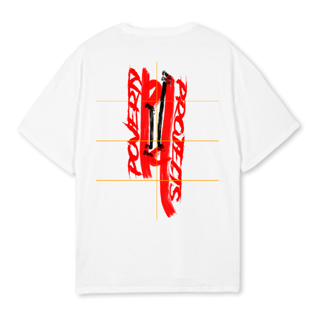 POVERTY PROJECTS 2 White Oversized Tee.