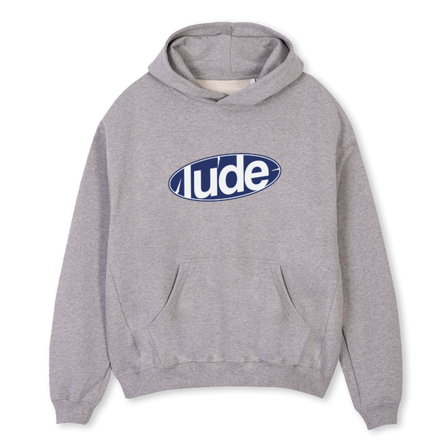 LUDEBLUE Grey Marl Oversized Hoodie.