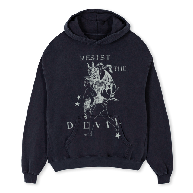 RESIST Vintage Black Oversized Hoodie.