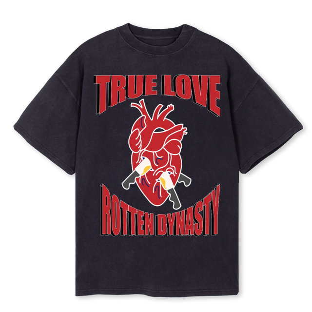 TLRDBULL Vintage Black Oversized Tee.