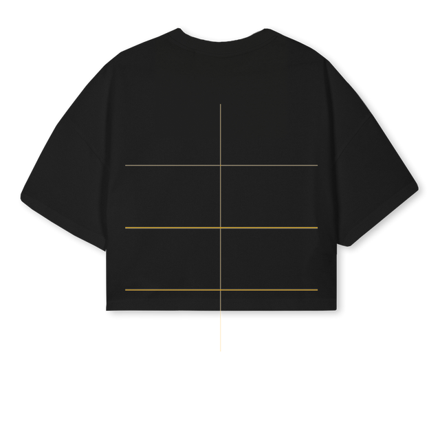 CNFSSSD CROPPED Black Cropped Oversized Tee.