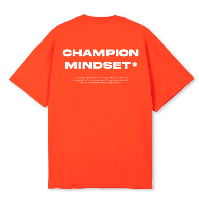 CHAMPION MINDSET Hot Orange Oversized Tee.