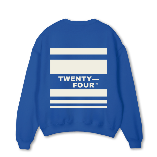 TFSWEATERBLUE Cobalt Blue Oversized Crewneck Sweater.