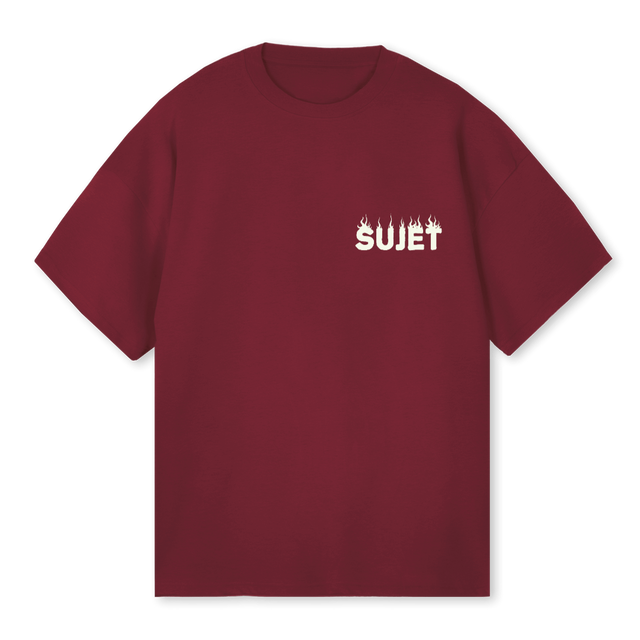 HELL Burgundy Oversized Tee.