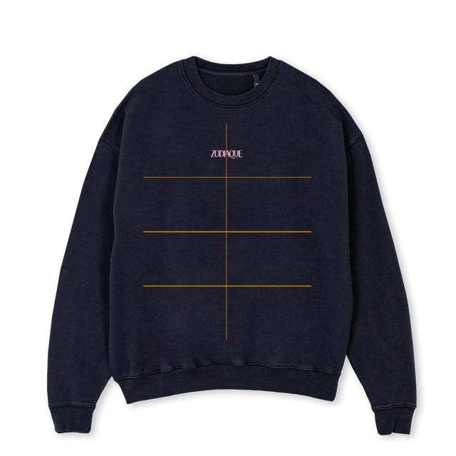 PINKBLACK Vintage Black Oversized Crewneck Sweater.