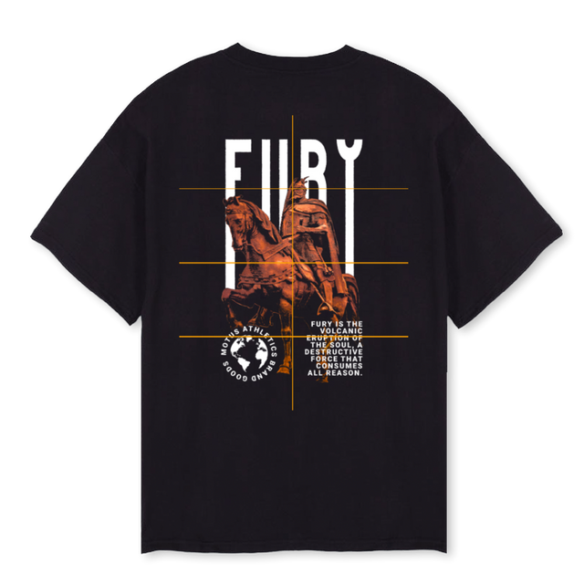 FURYOVERSIZED Black Oversized Tee.