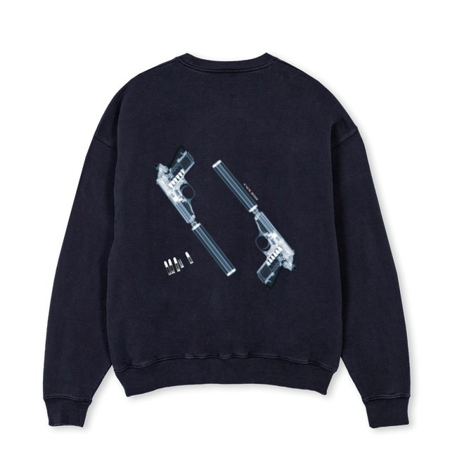 SILENCER Vintage Black Oversized Crewneck Sweater.