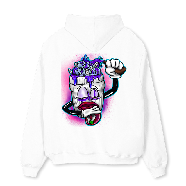 HOODIEBIGLOGO White Oversized Hoodie.