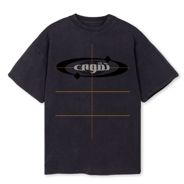 NUMERAL SMPL Vintage Black Oversized Tee.