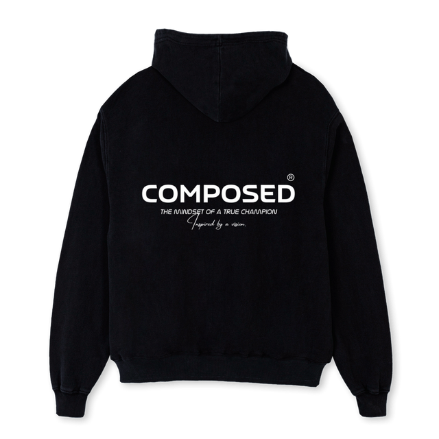 COMPOSEDHOODIE Black Oversized Hoodie.