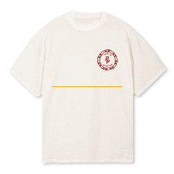 POKER CHIP Vintage White Oversized Tee.