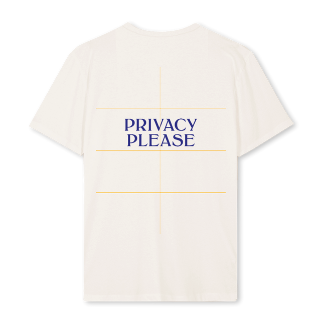 PRIVACY PLEASE Vintage White Regular Tee.