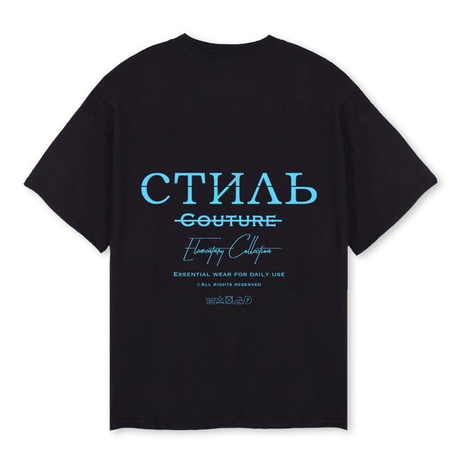 SHIRT BBLUE Black Oversized Tee.