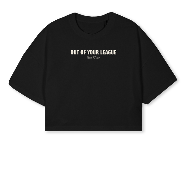 OOYL TC Black Cropped Oversized Tee.