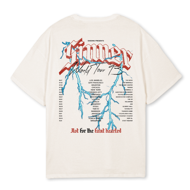 WTT  Vintage White Oversized Tee.