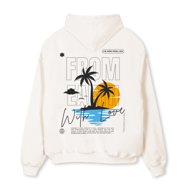 LWFEWLSAMPLEA Vintage White Oversized Hoodie.