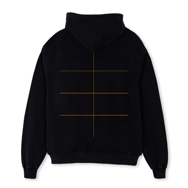 BBM ZIPPERO Black Oversized Zipped Hoodie.